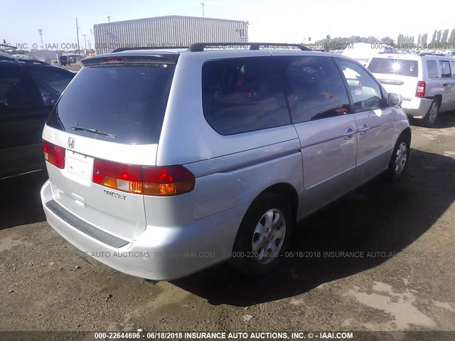 5FNRL18044B029646 - 2004 HONDA ODYSSEY EXL SILVER photo 4