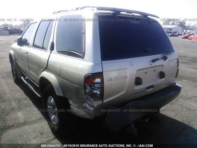 JN8AR05S2XW292069 - 1999 NISSAN PATHFINDER XE/LE GOLD photo 3