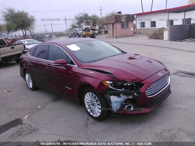 3FA6P0LU4DR202291 - 2013 FORD FUSION SE HYBRID RED photo 1