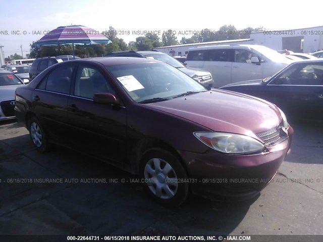 4T1BE32KX4U340244 - 2004 TOYOTA CAMRY LE/XLE/SE მუქწითელი ფოტო 1