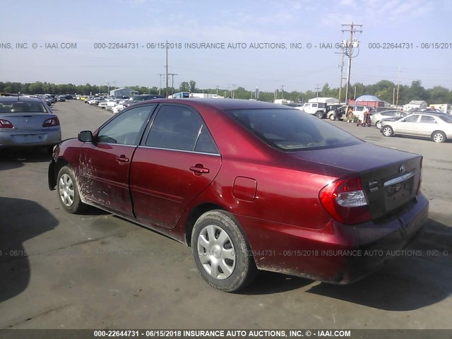 4T1BE32KX4U340244 - 2004 TOYOTA CAMRY LE/XLE/SE მუქწითელი ფოტო 3
