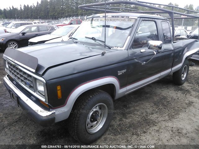 1FTCR15T3JPB13770 - 1988 FORD RANGER SUPER CAB GRAY photo 2