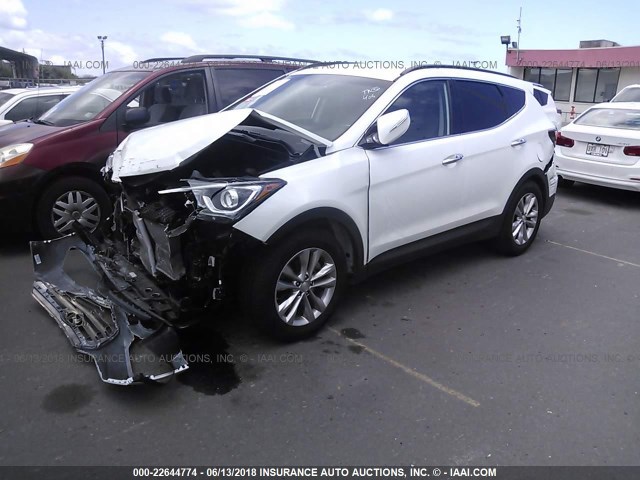 5NMZU4LAXJH072820 - 2018 HYUNDAI SANTA FE SPORT  WHITE photo 2