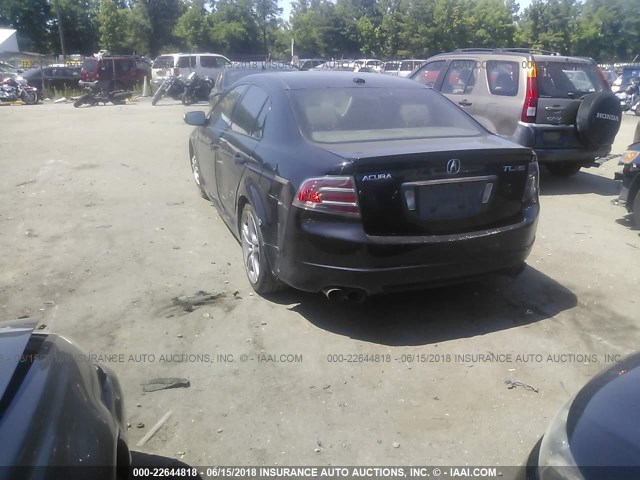 19UUA75567A002501 - 2007 ACURA TL TYPE S BLACK photo 3