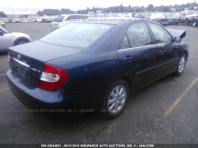 4T1BE32K82U588313 - 2002 TOYOTA CAMRY LE/XLE/SE Mavi foto 4