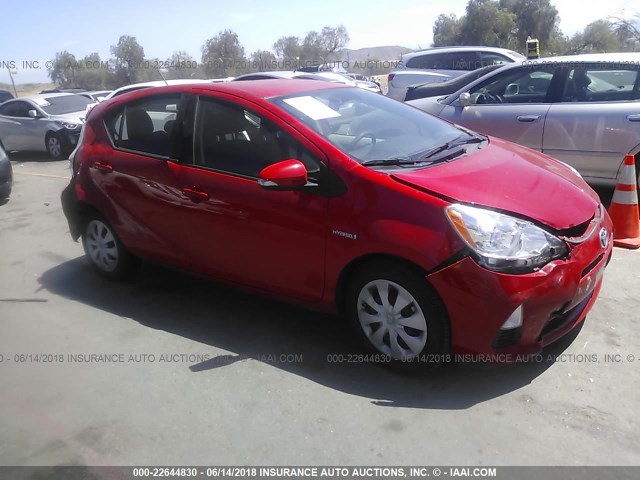 JTDKDTB34E1075730 - 2014 TOYOTA PRIUS C RED photo 1