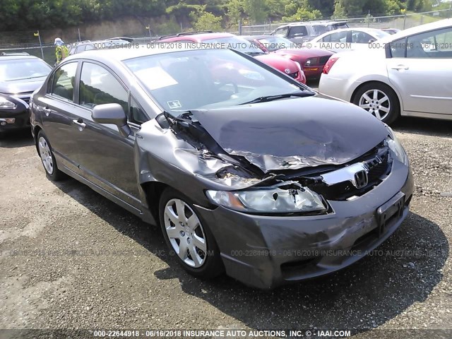 19XFA1F54BE000545 - 2011 HONDA CIVIC LX GRAY photo 1