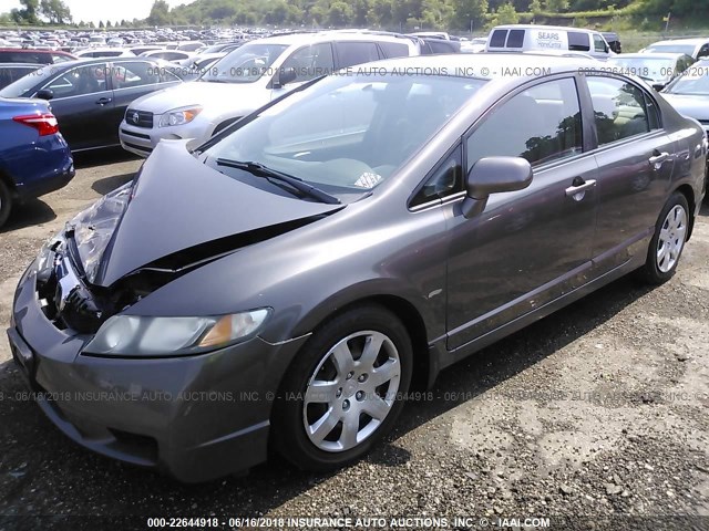 19XFA1F54BE000545 - 2011 HONDA CIVIC LX GRAY photo 2