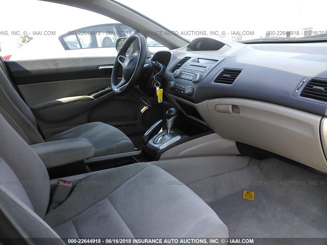 19XFA1F54BE000545 - 2011 HONDA CIVIC LX GRAY photo 5