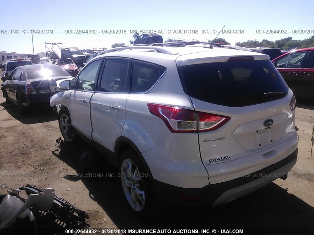 1FMCU9J93DUD07966 - 2013 FORD ESCAPE TITANIUM WHITE photo 3