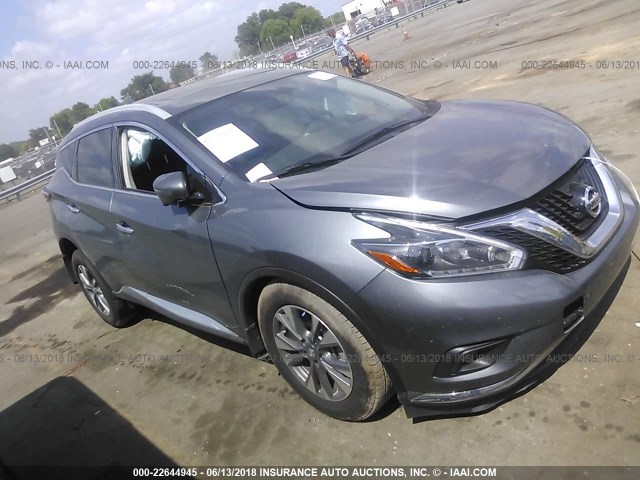 5N1AZ2MG9JN111546 - 2018 NISSAN MURANO S/SL/SV/PLATINUM GRAY photo 1