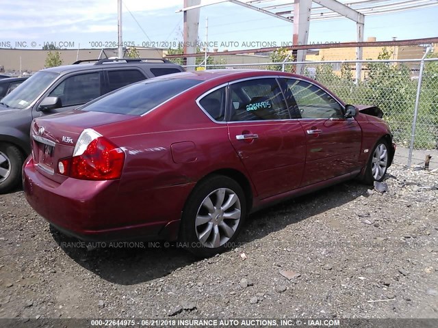 JNKAY01F96M263653 - 2006 INFINITI M35 SPORT RED photo 4