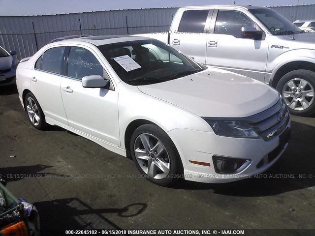 3FAHP0DC8BR240568 - 2011 FORD FUSION SPORT WHITE photo 1