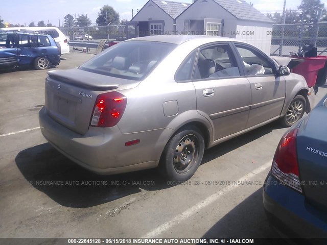 KL5JD52Z34K023922 - 2004 SUZUKI FORENZA S GOLD photo 4