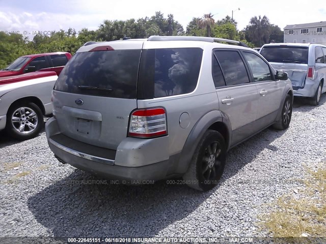 1FMDK02W28GA23632 - 2008 FORD TAURUS X SEL SILVER photo 4