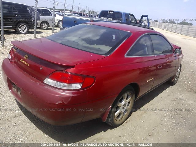 2T1CF22P7YC296606 - 2000 TOYOTA CAMRY SOLARA SE/SLE RED photo 4