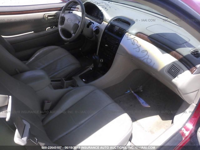 2T1CF22P7YC296606 - 2000 TOYOTA CAMRY SOLARA SE/SLE RED photo 5