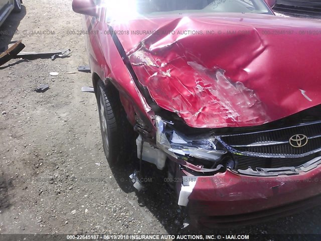 2T1CF22P7YC296606 - 2000 TOYOTA CAMRY SOLARA SE/SLE RED photo 6