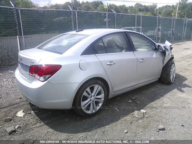 1G1PG5SB5G7105746 - 2016 CHEVROLET CRUZE LIMITED LTZ SILVER photo 4