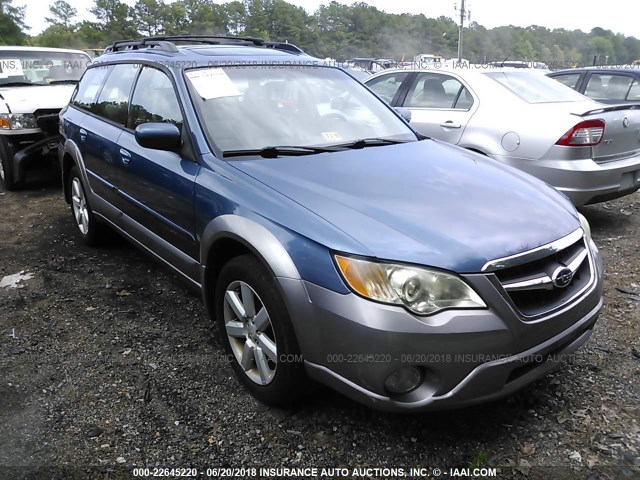 4S4BP62C587305569 - 2008 SUBARU OUTBACK 2.5I LIMITED BLUE photo 1