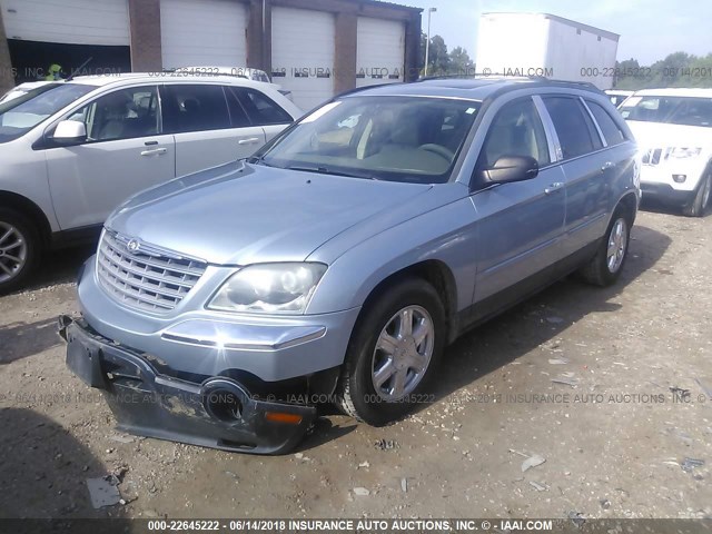 2C8GF68475R671054 - 2005 CHRYSLER PACIFICA TOURING Light Blue photo 2