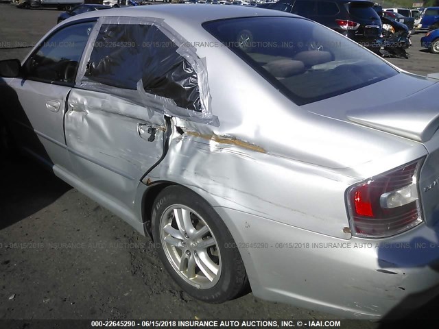 4S3BL616857212956 - 2005 SUBARU LEGACY 2.5I GRAY photo 6