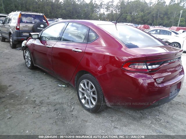 1C3CDFCA9DD125283 - 2013 DODGE DART LIMITED/R/T RED photo 3