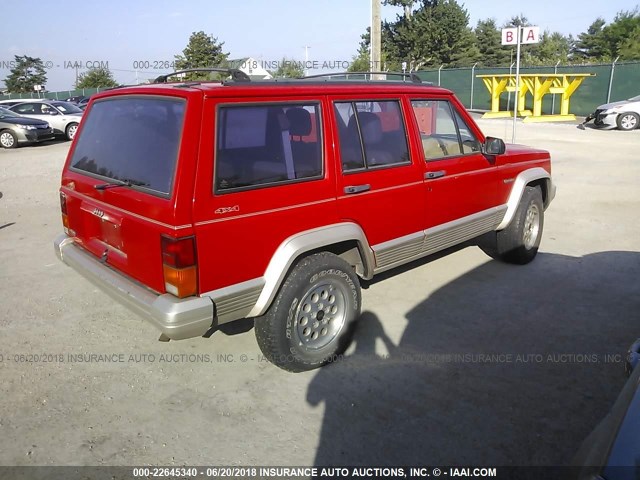 1J4FJ78S0TL237848 - 1996 JEEP CHEROKEE COUNTRY RED photo 4