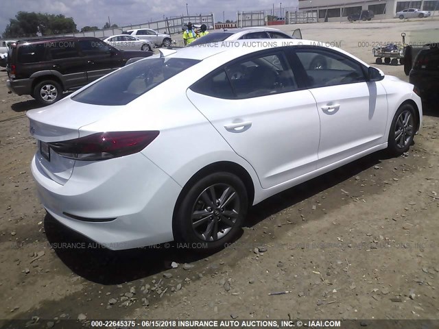 5NPD84LF9JH357408 - 2018 HYUNDAI ELANTRA SEL/VALUE/LIMITED WHITE photo 4