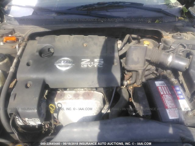 1N4AL11D45N916733 - 2005 NISSAN ALTIMA S/SL GRAY photo 10