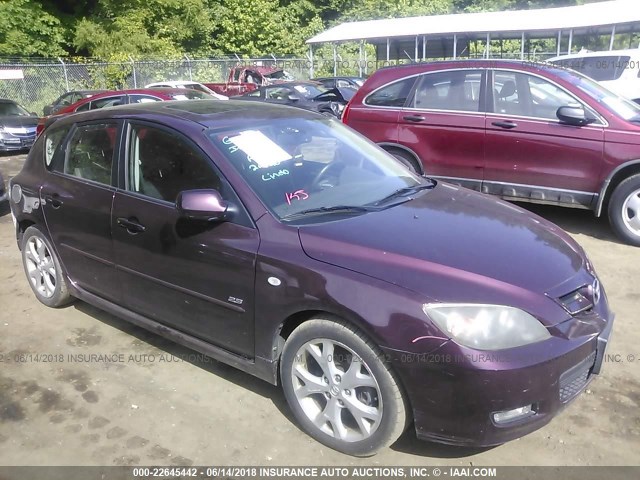 JM1BK343781833860 - 2008 MAZDA 3 HATCHBACK MAROON photo 1