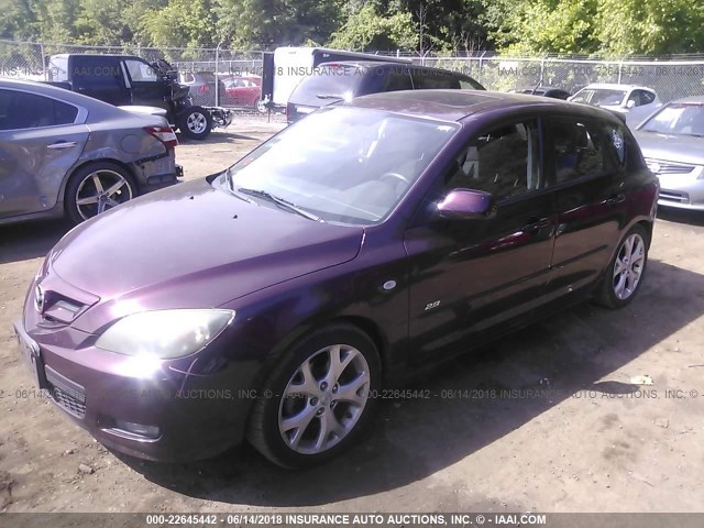 JM1BK343781833860 - 2008 MAZDA 3 HATCHBACK MAROON photo 2