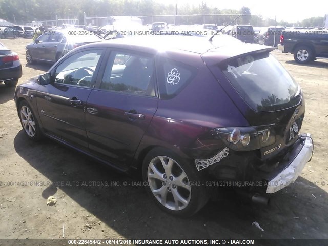 JM1BK343781833860 - 2008 MAZDA 3 HATCHBACK MAROON photo 3