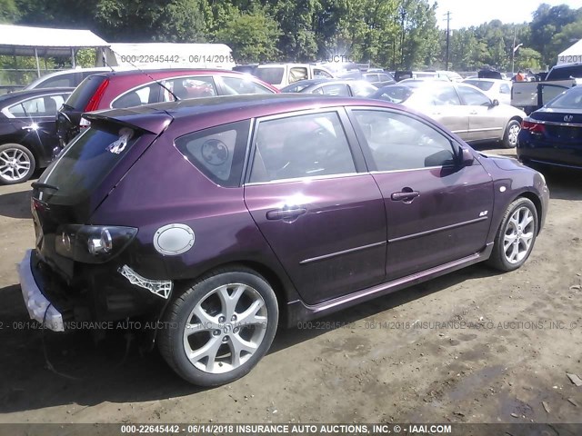 JM1BK343781833860 - 2008 MAZDA 3 HATCHBACK MAROON photo 4