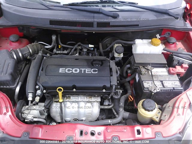 KL1TD5DE8AB082884 - 2010 CHEVROLET AVEO LS/LT 红色 照片 10