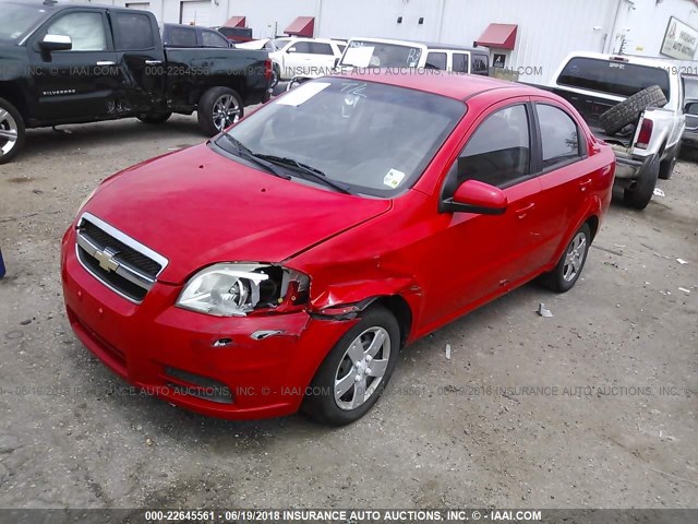 KL1TD5DE8AB082884 - 2010 CHEVROLET AVEO LS/LT 红色 照片 2