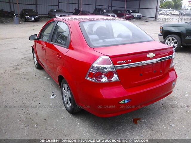 KL1TD5DE8AB082884 - 2010 CHEVROLET AVEO LS/LT RED photo 3