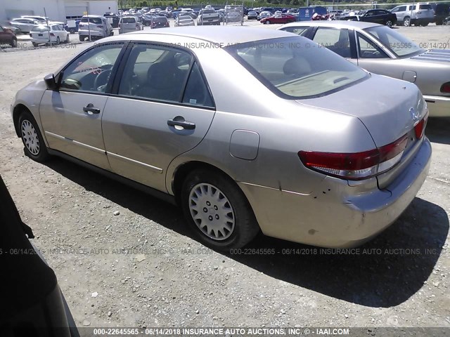 1HGCM55163A082929 - 2003 HONDA ACCORD DX GOLD photo 3