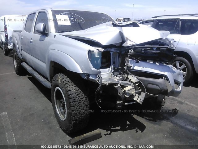 3TMLU4EN7CM087734 - 2012 TOYOTA TACOMA DOUBLE CAB ვერცხლისფერი ფოტო 1