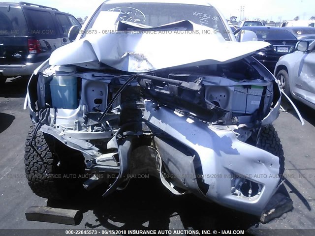 3TMLU4EN7CM087734 - 2012 TOYOTA TACOMA DOUBLE CAB ვერცხლისფერი ფოტო 6