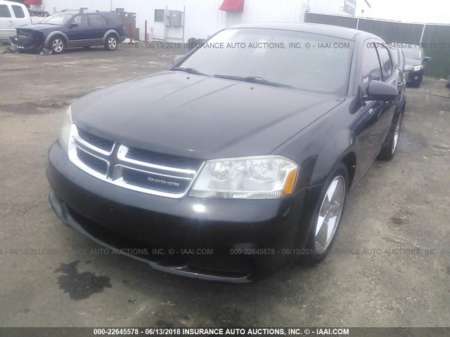 1B3BD1FB7BN559239 - 2011 DODGE AVENGER MAINSTREET BLACK photo 2