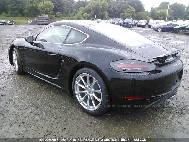 WP0AA2A84JK261042 - 2018 PORSCHE CAYMAN BLACK photo 3