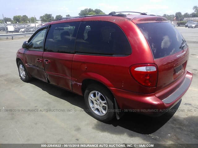 2B4GP44321R273189 - 2001 DODGE GRAND CARAVAN SPORT RED photo 3