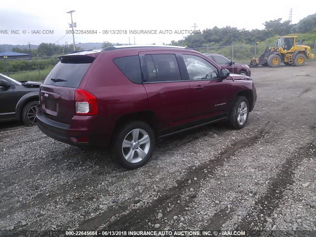 1C4NJDBB4DD168280 - 2013 JEEP COMPASS SPORT RED photo 4