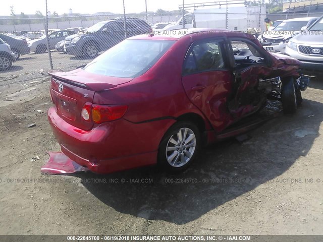 2T1BU4EE3AC489462 - 2010 TOYOTA COROLLA S/LE/XLE RED photo 4