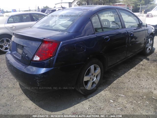 1G8AL58F67Z158490 - 2007 SATURN ION LEVEL 3 BLUE photo 4