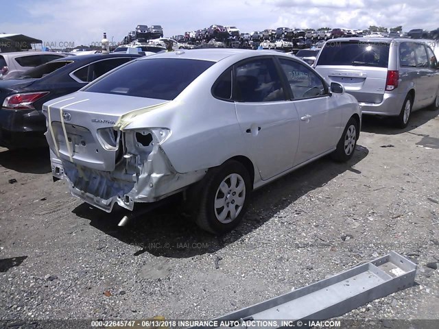 KMHDU46D28U458324 - 2008 HYUNDAI ELANTRA GLS/SE/LIMITED Light Blue photo 4