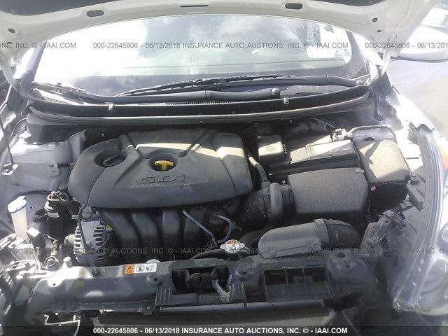 KMHD35LH6HU384664 - 2017 HYUNDAI ELANTRA GT SILVER photo 10