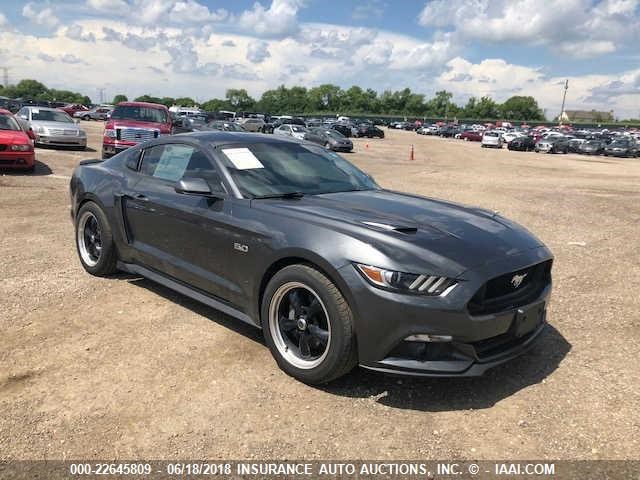 1FA6P8CF6H5294822 - 2017 FORD MUSTANG GT GRAY photo 1