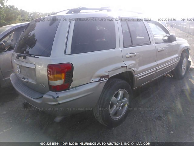 1J4GW58N63C582449 - 2003 JEEP GRAND CHEROKEE LIMITED TAN photo 4